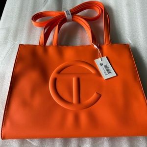 Telfar Medium Orange Shopping Bag